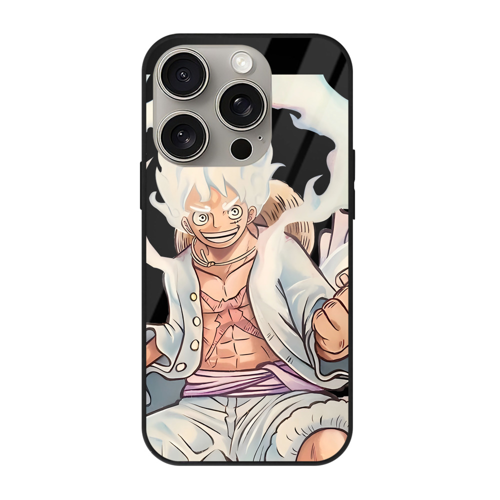 （画像用） ワンピース モンキー・D・ルフィ ONE PIECE Monkey D. Luffy 【iPhone15Pro対応】スマホケース 耐衝撃＆黄変防止 背面ガラス