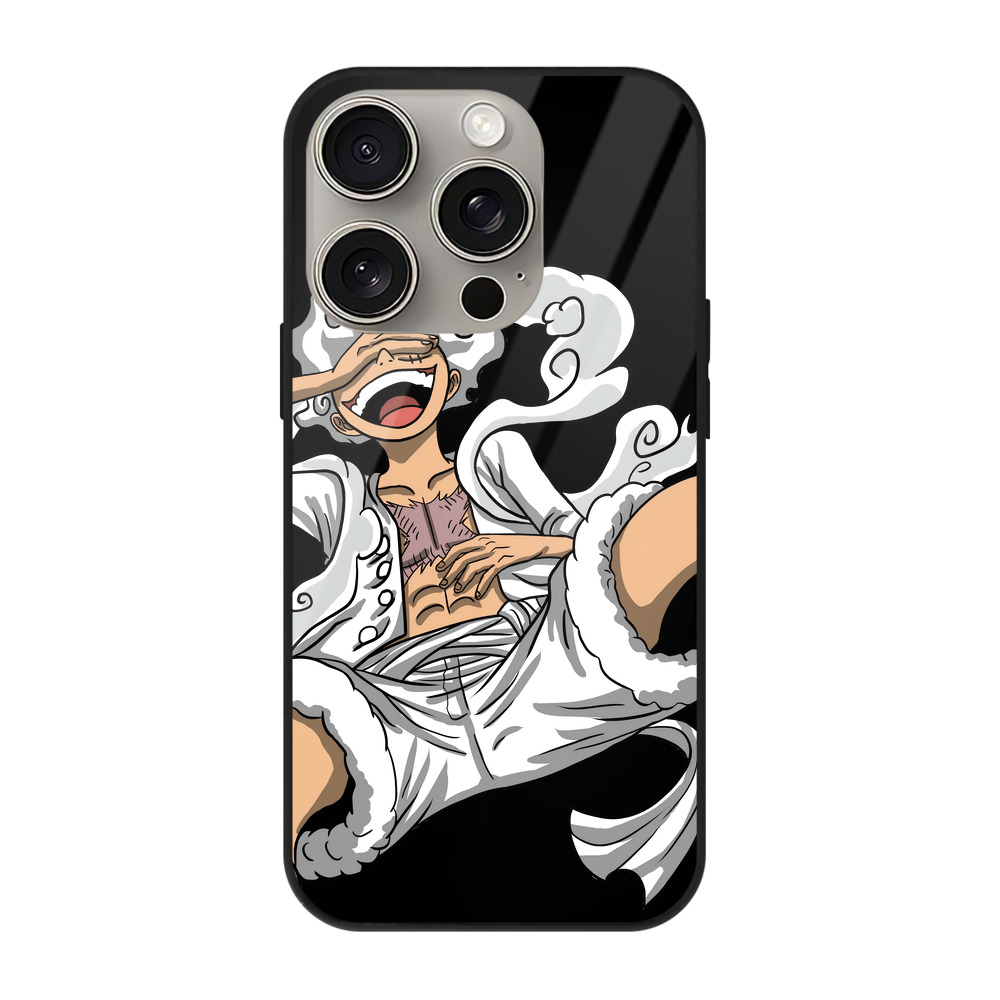（画像用） ワンピース モンキー・D・ルフィ ONE PIECE Monkey D. Luffy 【iPhone15Pro対応】スマホケース 耐衝撃＆黄変防止 背面ガラス