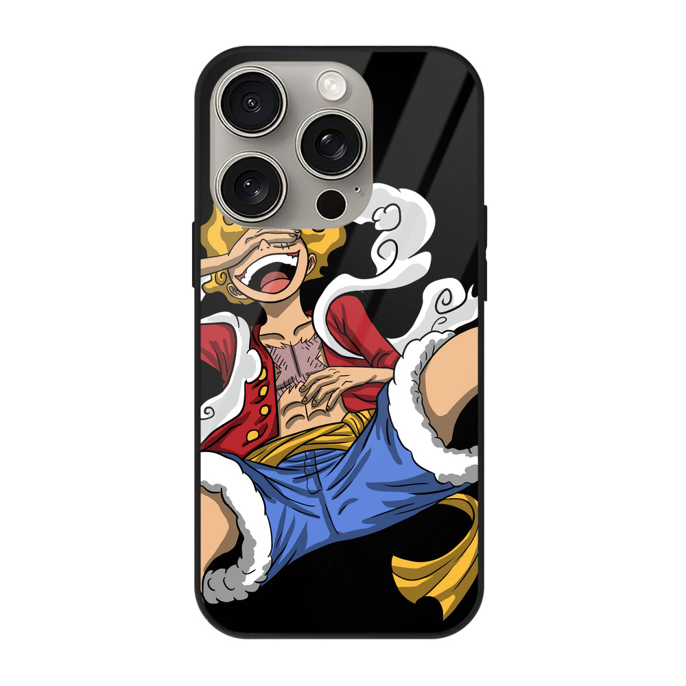 （画像用） ワンピース モンキー・D・ルフィ ONE PIECE Monkey D. Luffy 【iPhone15Pro対応】スマホケース 耐衝撃＆黄変防止 背面ガラス