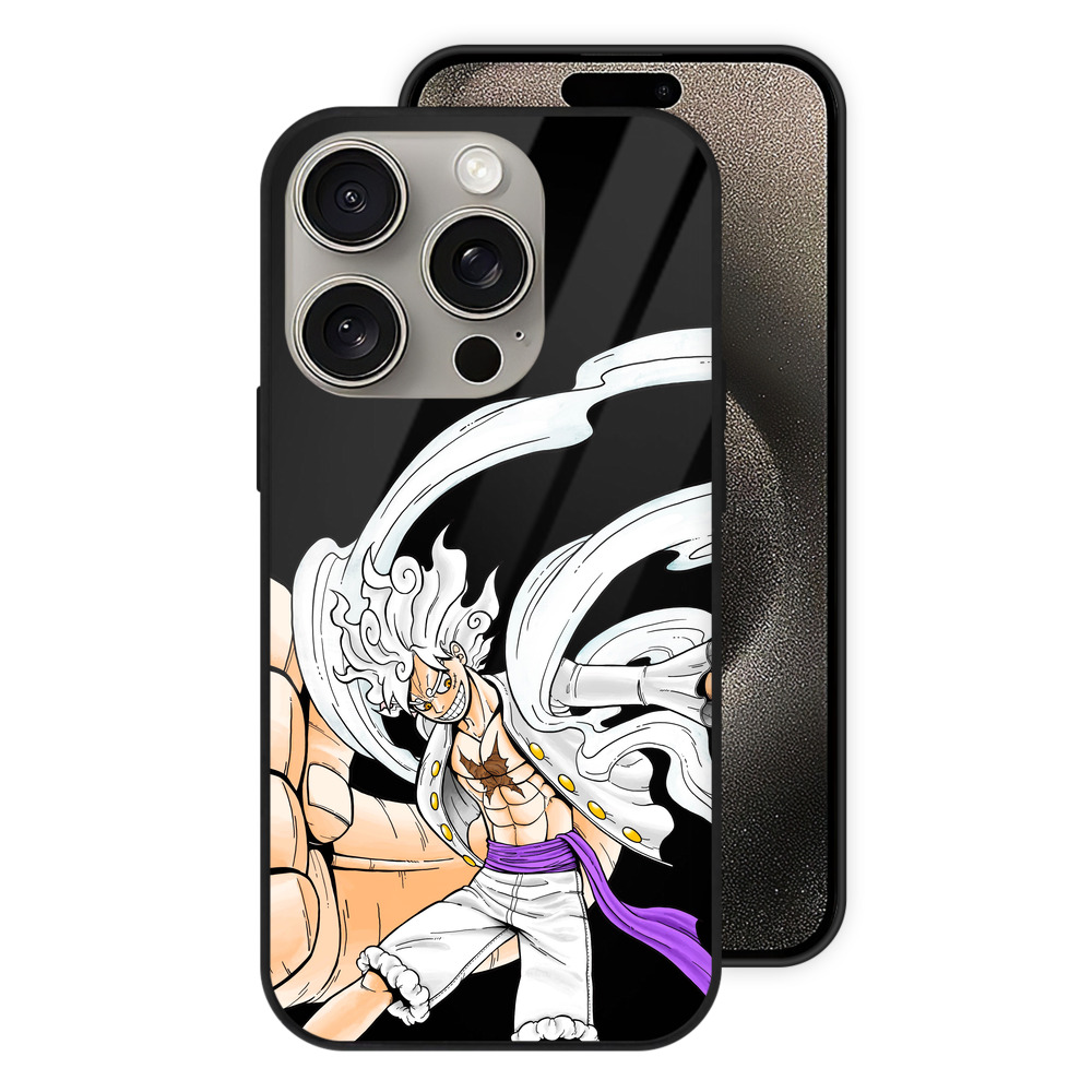 （画像用） ワンピース モンキー・D・ルフィ ONE PIECE Monkey D. Luffy 【iPhone15Pro対応】スマホケース 耐衝撃＆黄変防止 背面ガラス