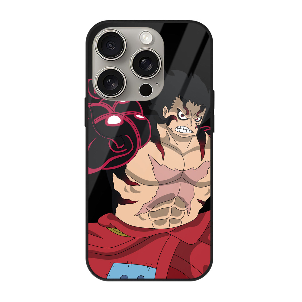 （画像用） ワンピース モンキー・D・ルフィ ONE PIECE Monkey D. Luffy 【iPhone15Pro対応】スマホケース 耐衝撃＆黄変防止 背面ガラス