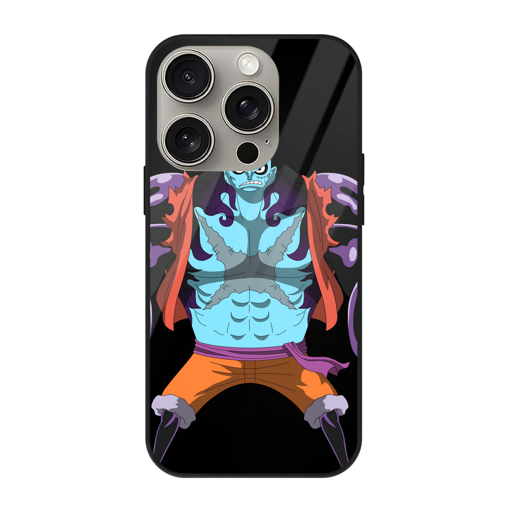 （画像用） ワンピース モンキー・D・ルフィ ONE PIECE Monkey D. Luffy 【iPhone15Pro対応】スマホケース 耐衝撃＆黄変防止 背面ガラス