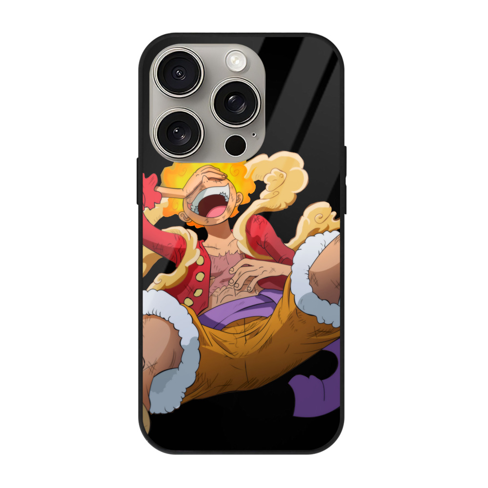 （画像用） ワンピース モンキー・D・ルフィ ONE PIECE Monkey D. Luffy 【iPhone15Pro対応】スマホケース 耐衝撃＆黄変防止 背面ガラス