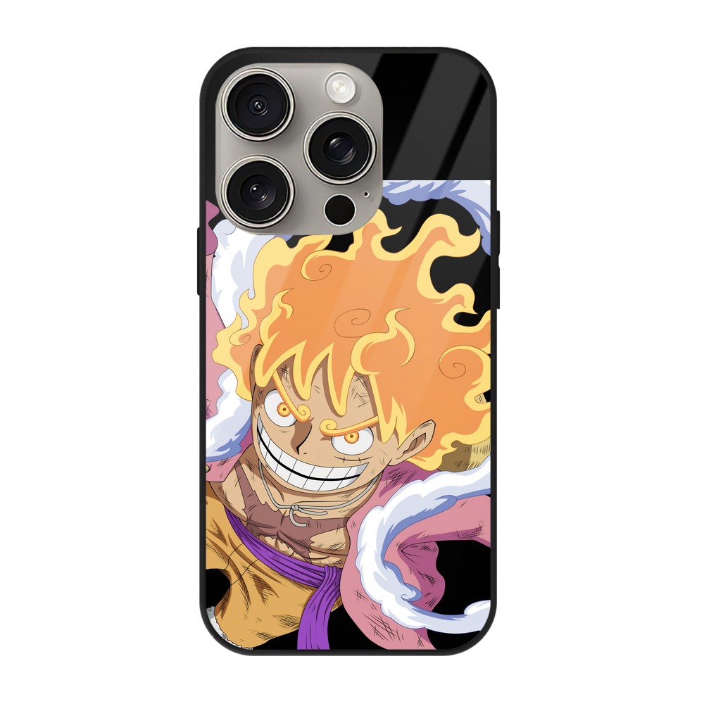 （画像用） ワンピース モンキー・D・ルフィ ONE PIECE Monkey D. Luffy 【iPhone15Pro対応】スマホケース 耐衝撃＆黄変防止 背面ガラス