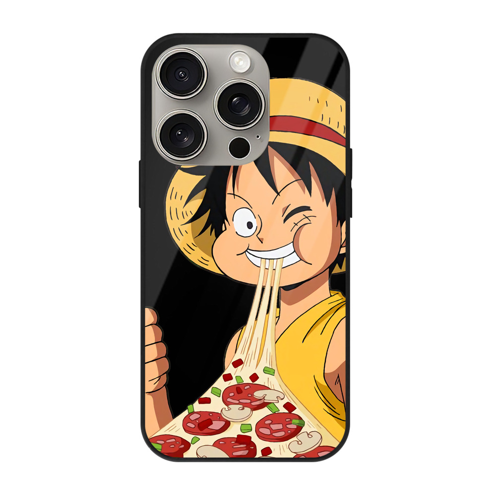 （画像用） ワンピース モンキー・D・ルフィ ONE PIECE Monkey D. Luffy 【iPhone15Pro対応】スマホケース 耐衝撃＆黄変防止 背面ガラス
