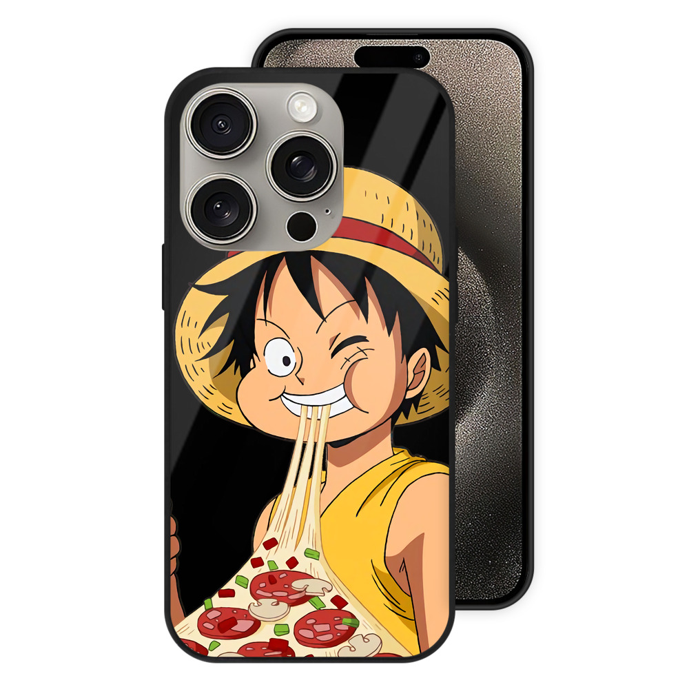 （画像用） ワンピース モンキー・D・ルフィ ONE PIECE Monkey D. Luffy 【iPhone15Pro対応】スマホケース 耐衝撃＆黄変防止 背面ガラス