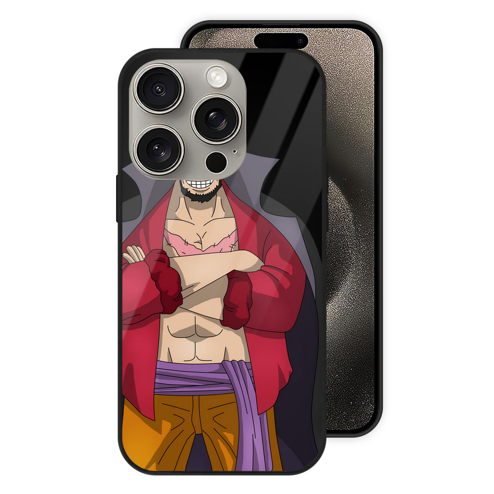 （画像用） ワンピース モンキー・D・ルフィ ONE PIECE Monkey D. Luffy 【iPhone15Pro対応】スマホケース 耐衝撃＆黄変防止 背面ガラス