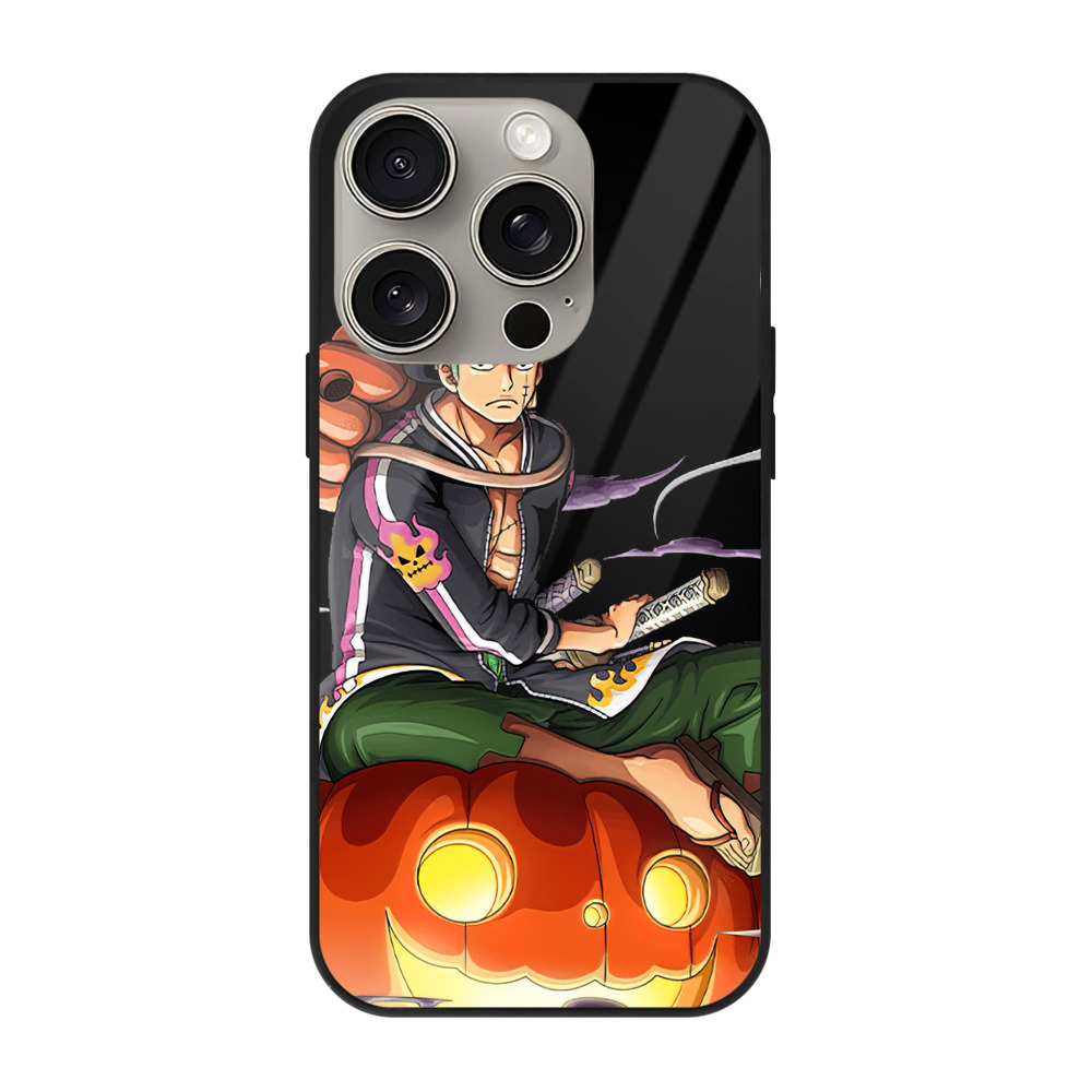 （画像用） ワンピース ロロノア・ゾロ ONE PIECE Roronoa Zoro 【iPhone15Pro対応】スマホケース 耐衝撃＆黄変防止 背面ガラス