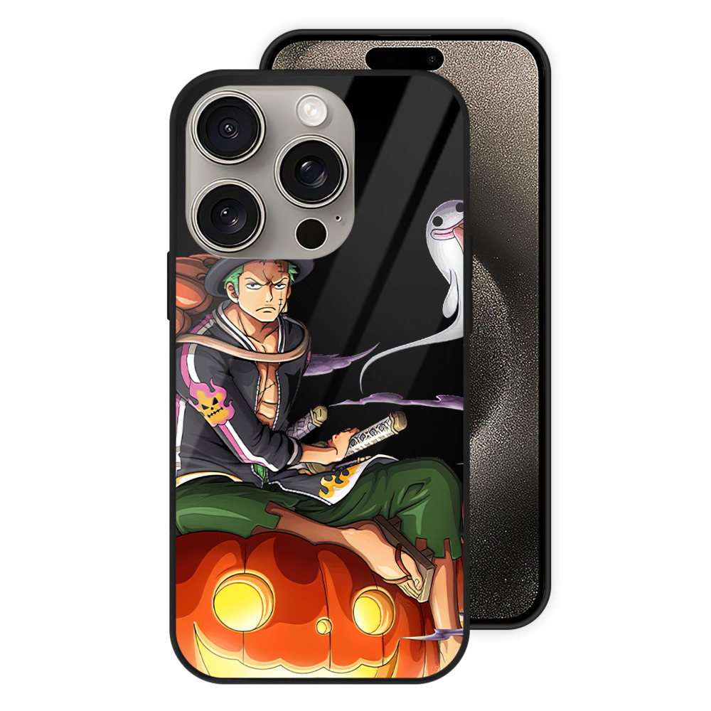 （画像用） ワンピース ロロノア・ゾロ ONE PIECE Roronoa Zoro 【iPhone15Pro対応】スマホケース 耐衝撃＆黄変防止 背面ガラス