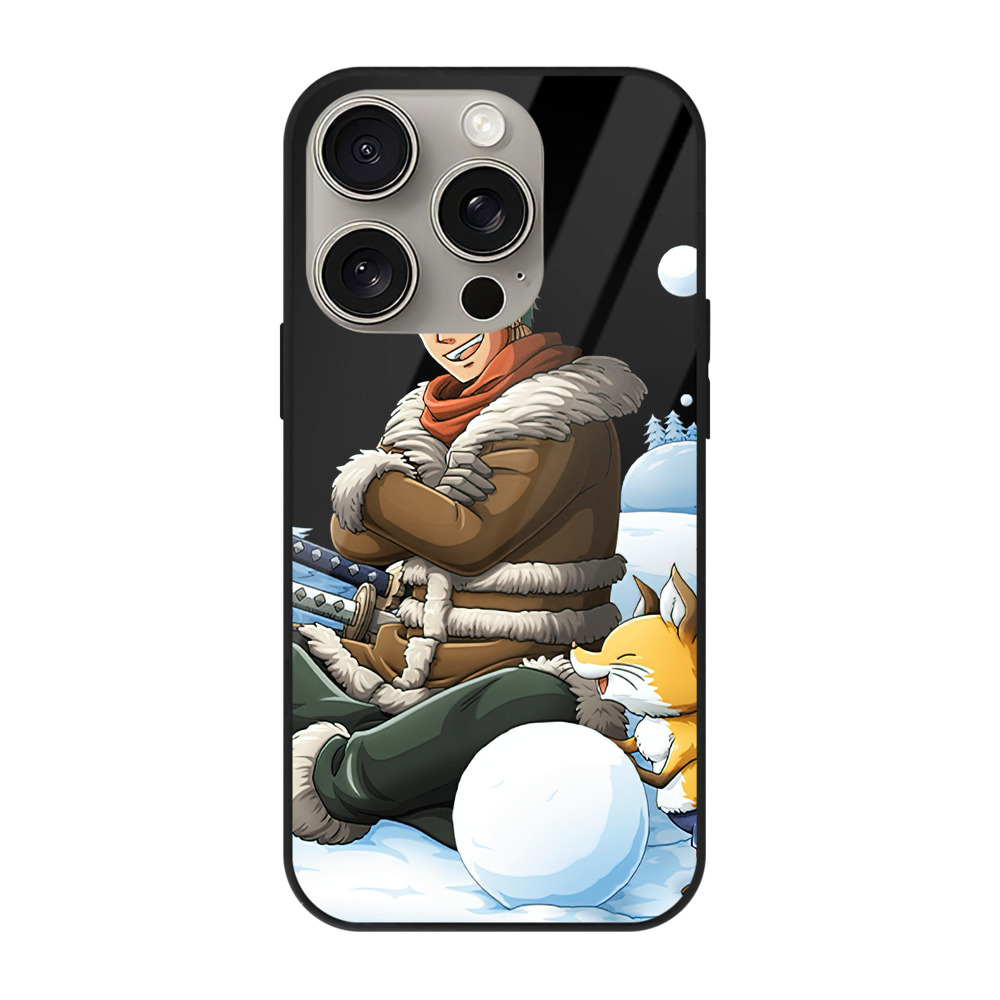 （画像用） ワンピース ロロノア・ゾロ ONE PIECE Roronoa Zoro 【iPhone15Pro対応】スマホケース 耐衝撃＆黄変防止 背面ガラス