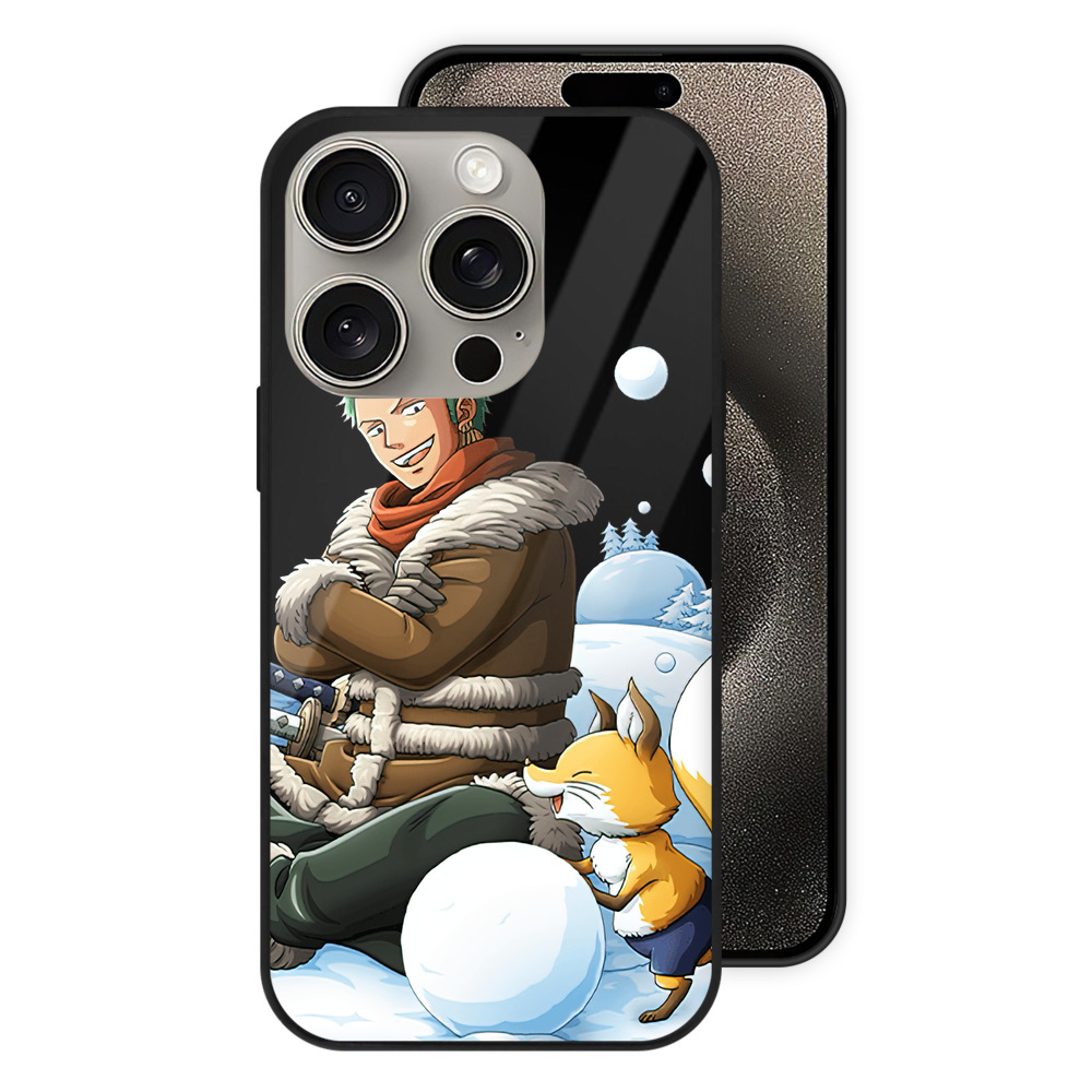 （画像用） ワンピース ロロノア・ゾロ ONE PIECE Roronoa Zoro 【iPhone15Pro対応】スマホケース 耐衝撃＆黄変防止 背面ガラス