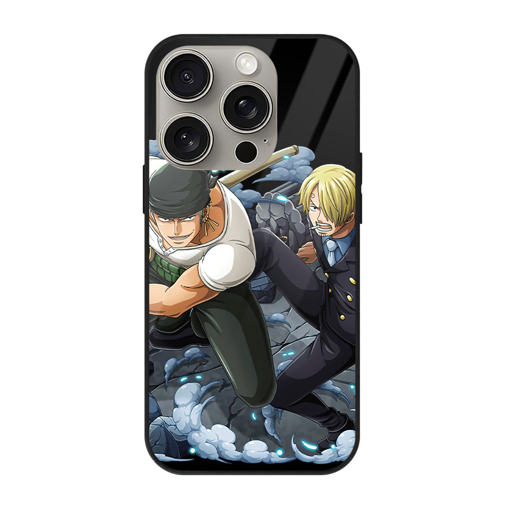 （画像用） ワンピース ロロノア・ゾロ ONE PIECE Roronoa Zoro 【iPhone15Pro対応】スマホケース 耐衝撃＆黄変防止 背面ガラス
