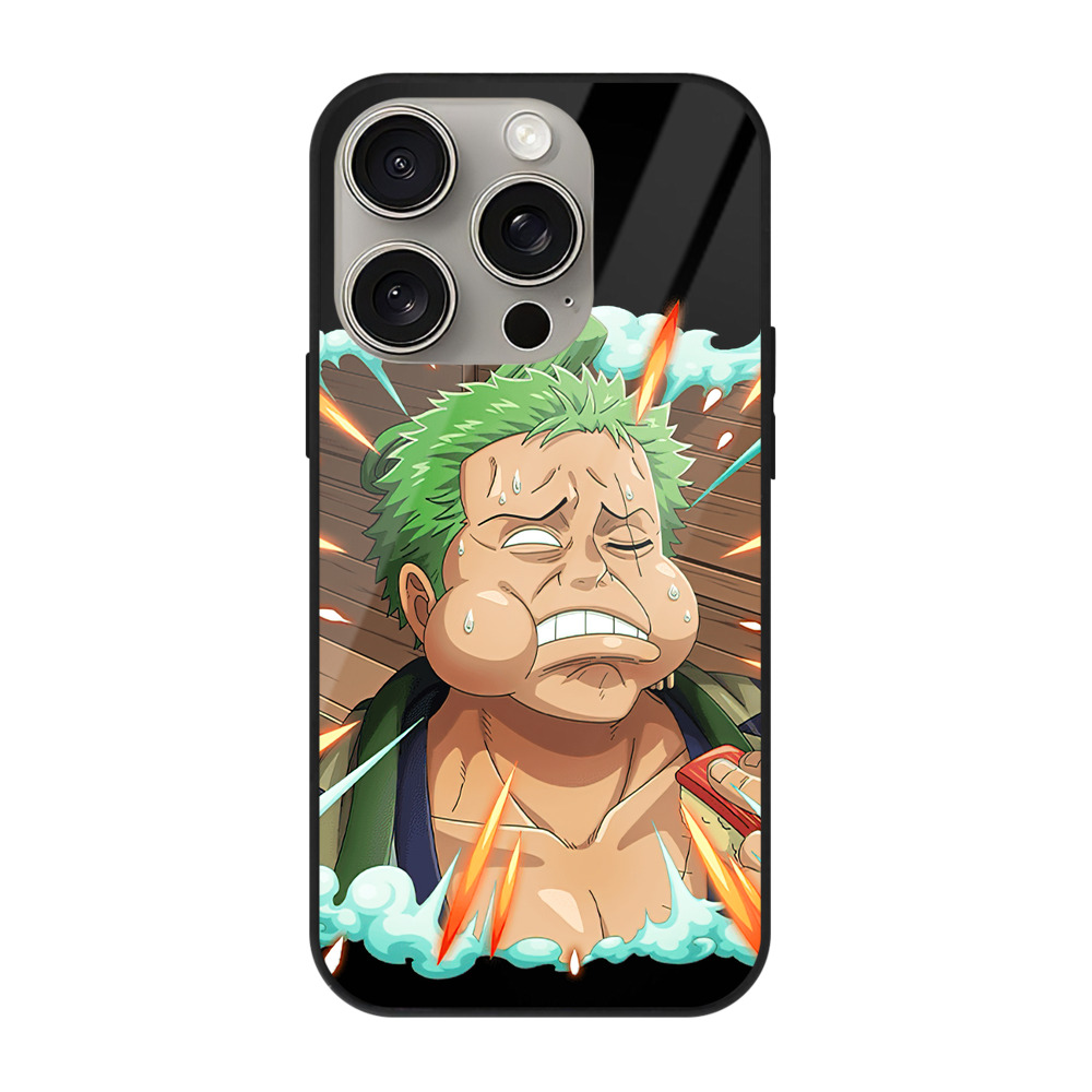 （画像用） ワンピース ロロノア・ゾロ ONE PIECE Roronoa Zoro 【iPhone15Pro対応】スマホケース 耐衝撃＆黄変防止 背面ガラス