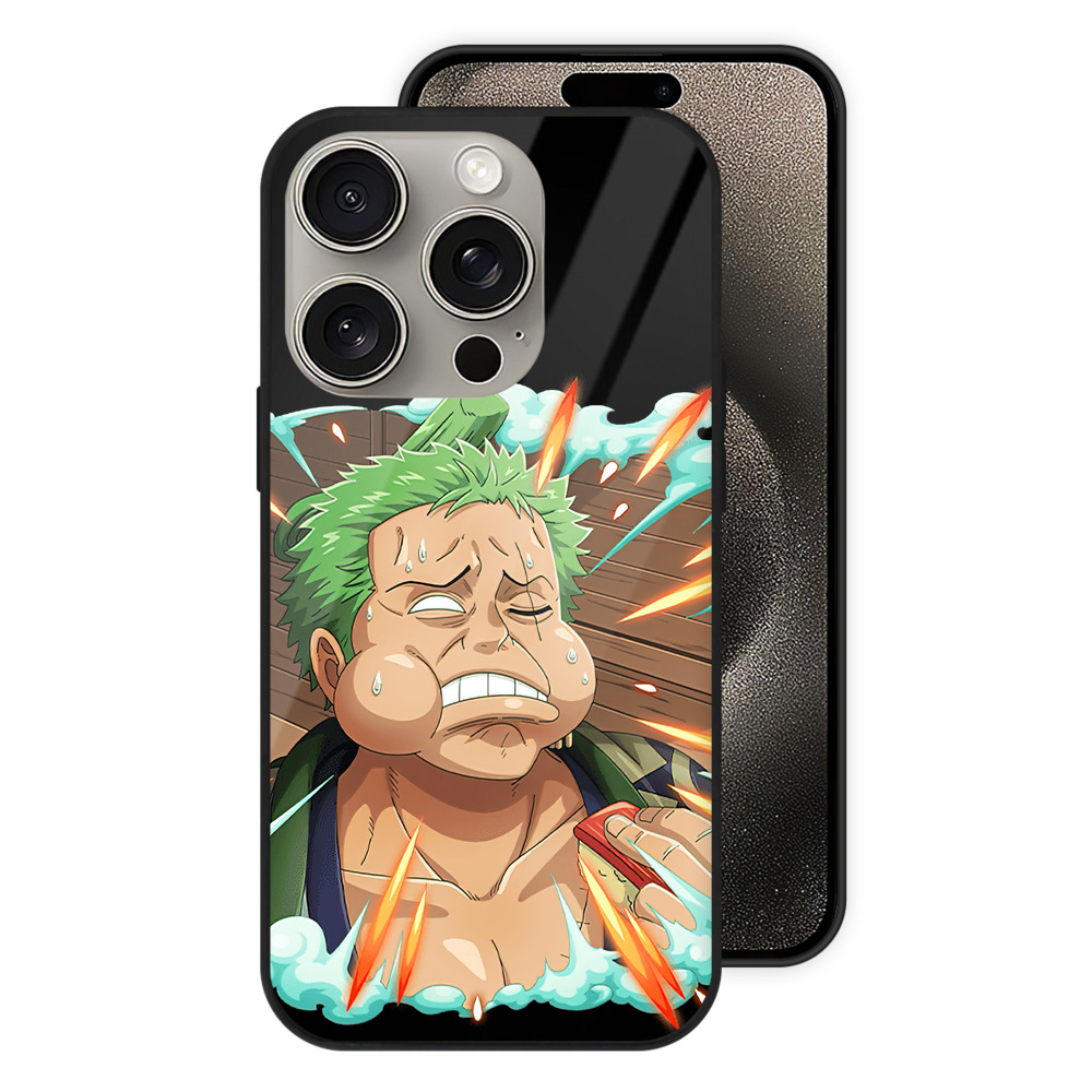 （画像用） ワンピース ロロノア・ゾロ ONE PIECE Roronoa Zoro 【iPhone15Pro対応】スマホケース 耐衝撃＆黄変防止 背面ガラス