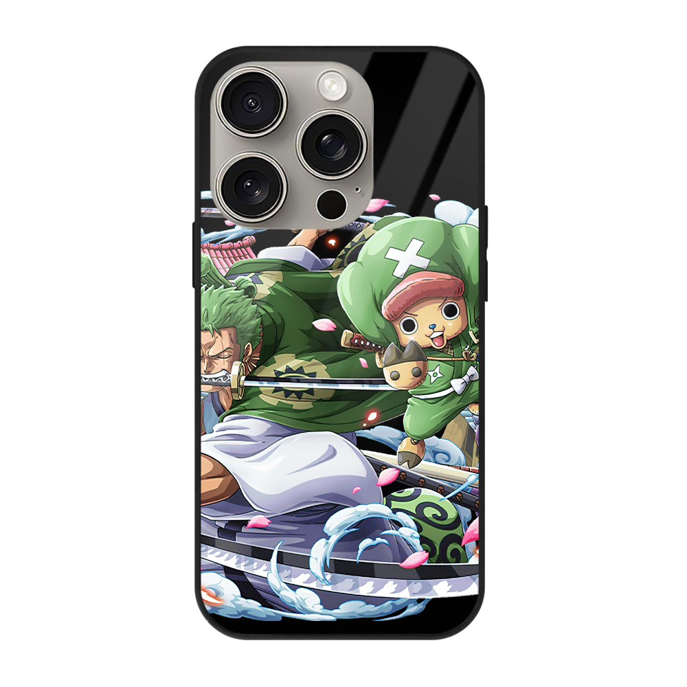 （画像用） ワンピース ロロノア・ゾロ ONE PIECE Roronoa Zoro 【iPhone15Pro対応】スマホケース 耐衝撃＆黄変防止 背面ガラス