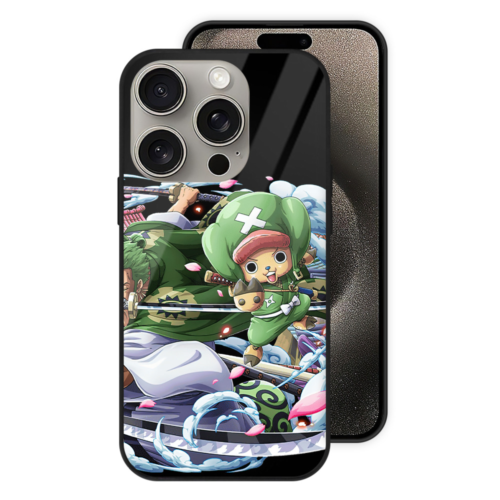（画像用） ワンピース ロロノア・ゾロ ONE PIECE Roronoa Zoro 【iPhone15Pro対応】スマホケース 耐衝撃＆黄変防止 背面ガラス