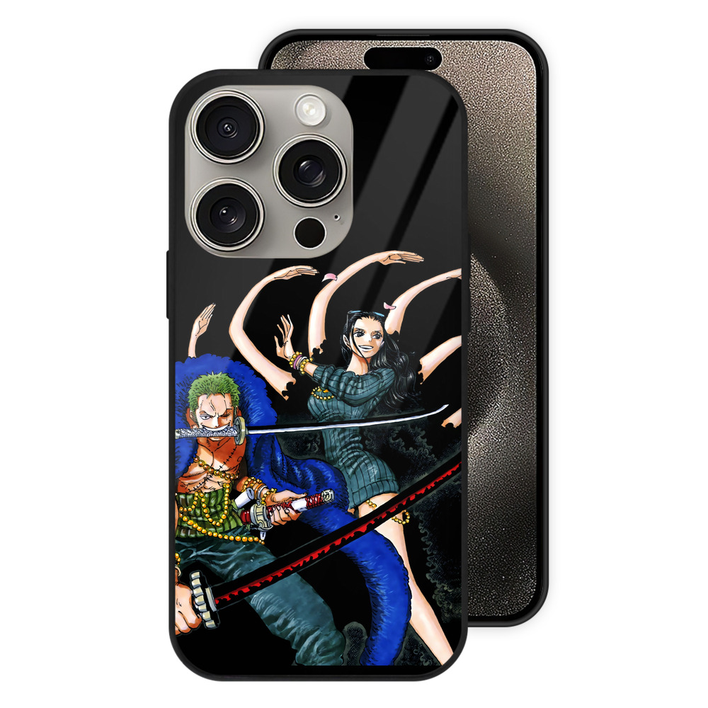 （画像用） ワンピース ロロノア・ゾロ ONE PIECE Roronoa Zoro 【iPhone15Pro対応】スマホケース 耐衝撃＆黄変防止 背面ガラス