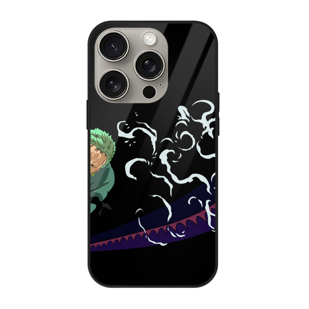 （画像用） ワンピース ロロノア・ゾロ ONE PIECE Roronoa Zoro 【iPhone15Pro対応】スマホケース 耐衝撃＆黄変防止 背面ガラス