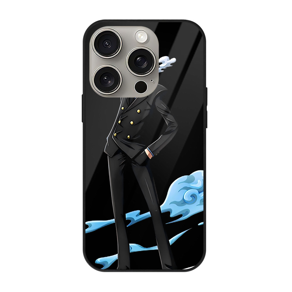 （画像用） ワンピース サンジ ONE PIECE Sanji 【iPhone15Pro対応】スマホケース 耐衝撃＆黄変防止 背面ガラス