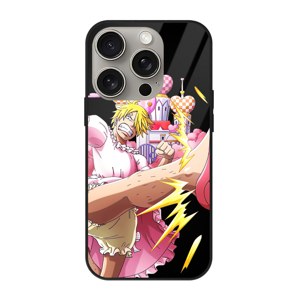 （画像用） ワンピース サンジ ONE PIECE Sanji 【iPhone15Pro対応】スマホケース 耐衝撃＆黄変防止 背面ガラス