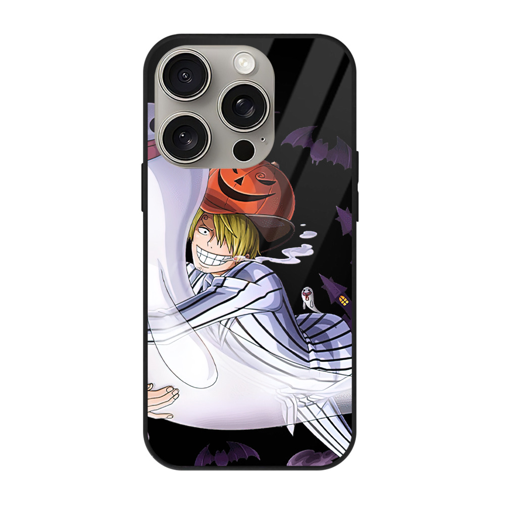 （画像用） ワンピース サンジ ONE PIECE Sanji 【iPhone15Pro対応】スマホケース 耐衝撃＆黄変防止 背面ガラス