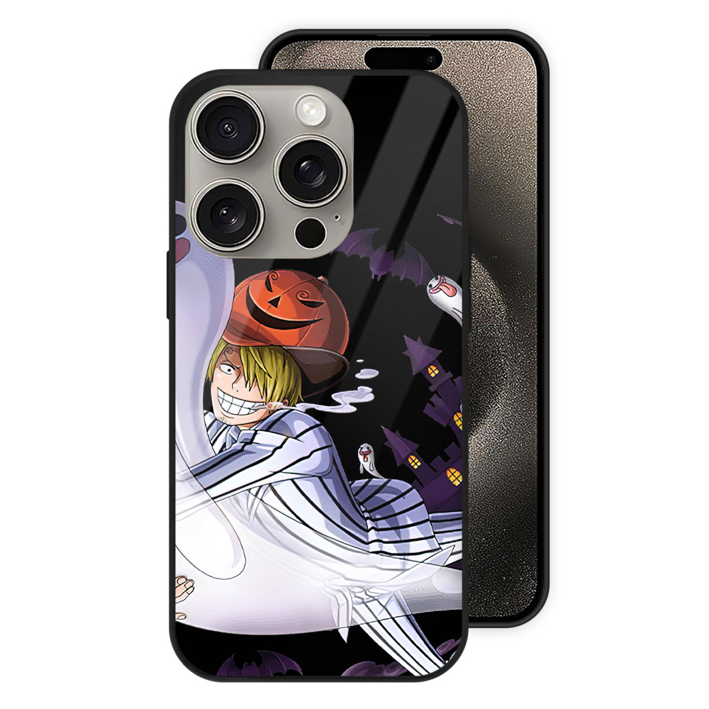 （画像用） ワンピース サンジ ONE PIECE Sanji 【iPhone15Pro対応】スマホケース 耐衝撃＆黄変防止 背面ガラス