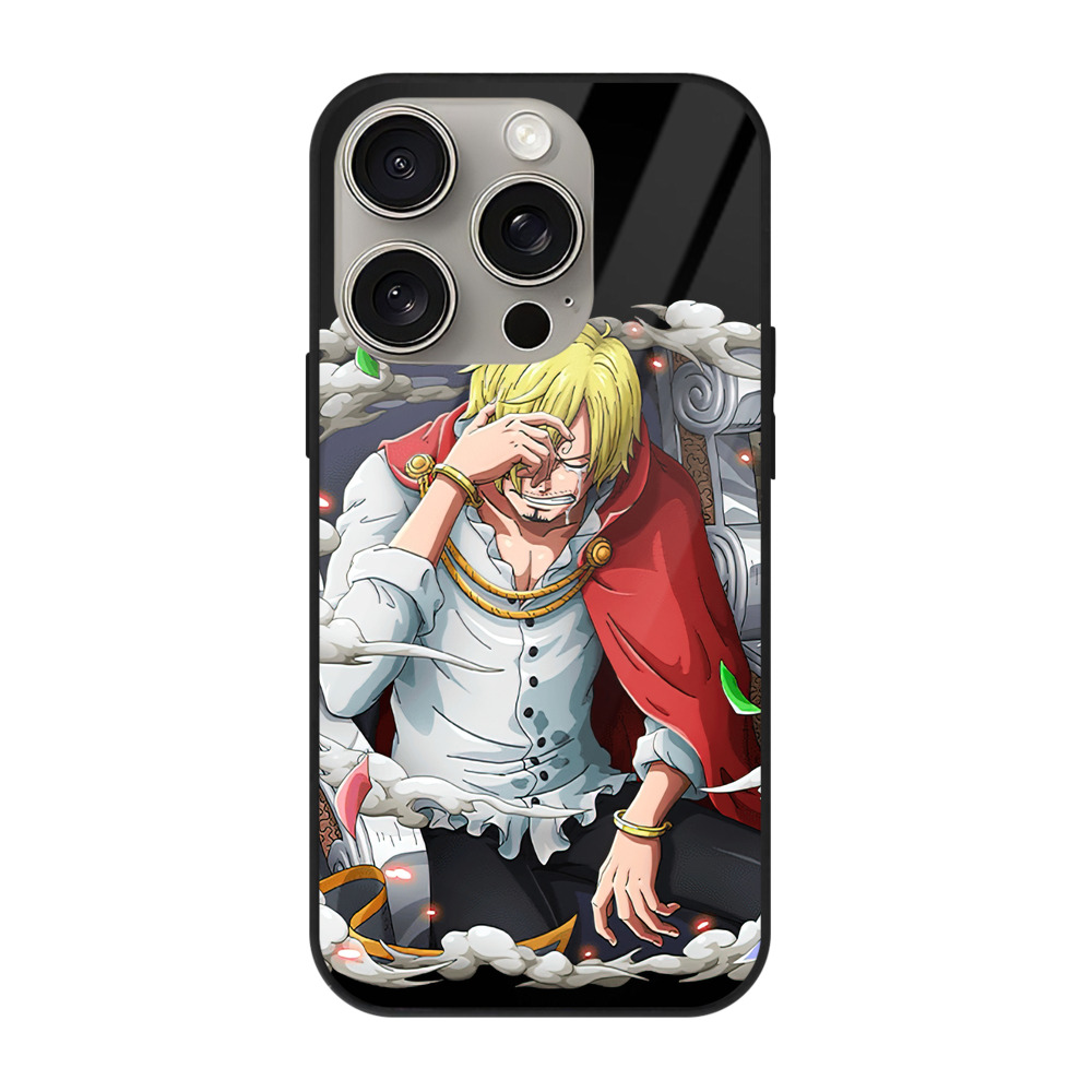 （画像用） ワンピース サンジ ONE PIECE Sanji 【iPhone15Pro対応】スマホケース 耐衝撃＆黄変防止 背面ガラス