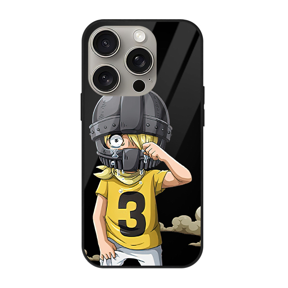 （画像用） ワンピース サンジ ONE PIECE Sanji 【iPhone15Pro対応】スマホケース 耐衝撃＆黄変防止 背面ガラス