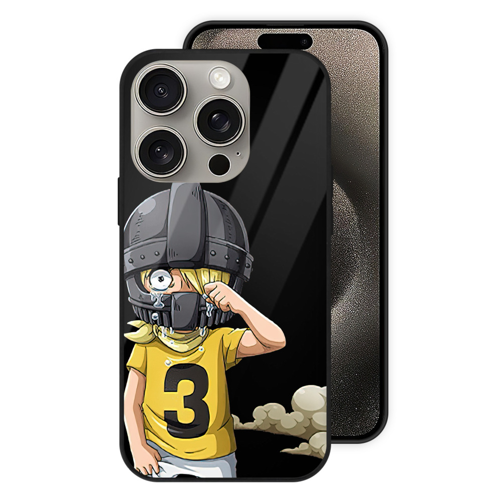 （画像用） ワンピース サンジ ONE PIECE Sanji 【iPhone15Pro対応】スマホケース 耐衝撃＆黄変防止 背面ガラス
