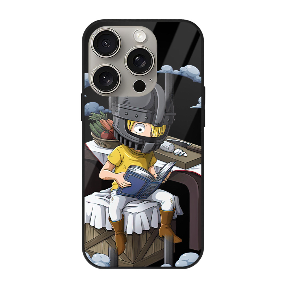 （画像用） ワンピース サンジ ONE PIECE Sanji 【iPhone15Pro対応】スマホケース 耐衝撃＆黄変防止 背面ガラス