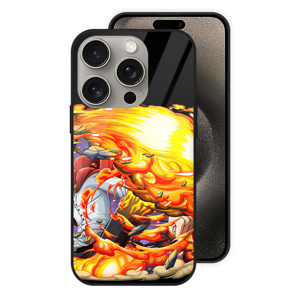 （画像用） ワンピース サンジ ONE PIECE Sanji 【iPhone15Pro対応】スマホケース 耐衝撃＆黄変防止 背面ガラス