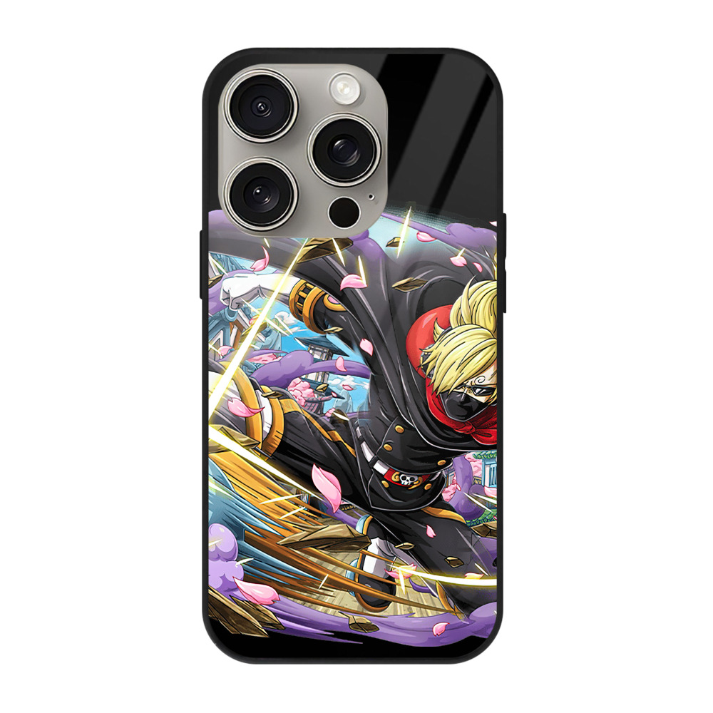 （画像用） ワンピース サンジ ONE PIECE Sanji 【iPhone15Pro対応】スマホケース 耐衝撃＆黄変防止 背面ガラス