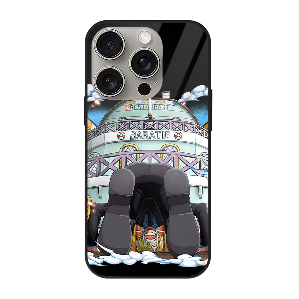 （画像用） ワンピース サンジ ONE PIECE Sanji 【iPhone15Pro対応】スマホケース 耐衝撃＆黄変防止 背面ガラス