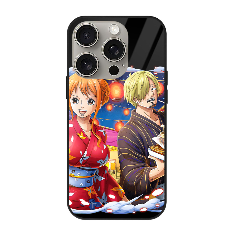 （画像用） ワンピース サンジ ONE PIECE Sanji 【iPhone15Pro対応】スマホケース 耐衝撃＆黄変防止 背面ガラス