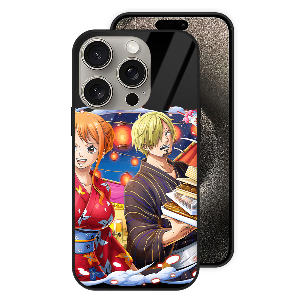 （画像用） ワンピース サンジ ONE PIECE Sanji 【iPhone15Pro対応】スマホケース 耐衝撃＆黄変防止 背面ガラス