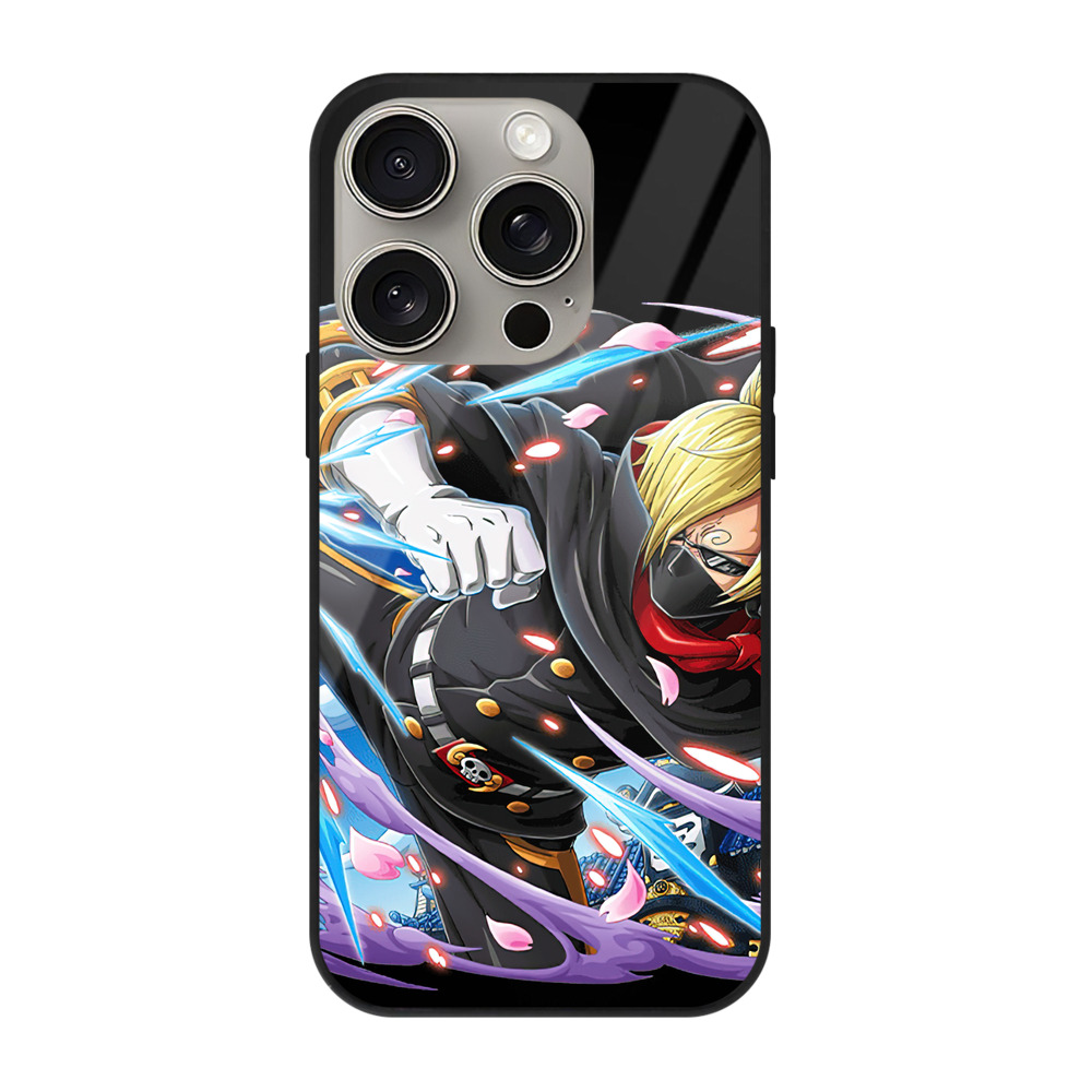 （画像用） ワンピース サンジ ONE PIECE Sanji 【iPhone15Pro対応】スマホケース 耐衝撃＆黄変防止 背面ガラス