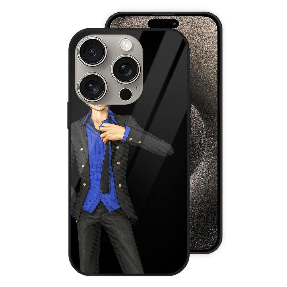 （画像用） ワンピース サンジ ONE PIECE Sanji 【iPhone15Pro対応】スマホケース 耐衝撃＆黄変防止 背面ガラス