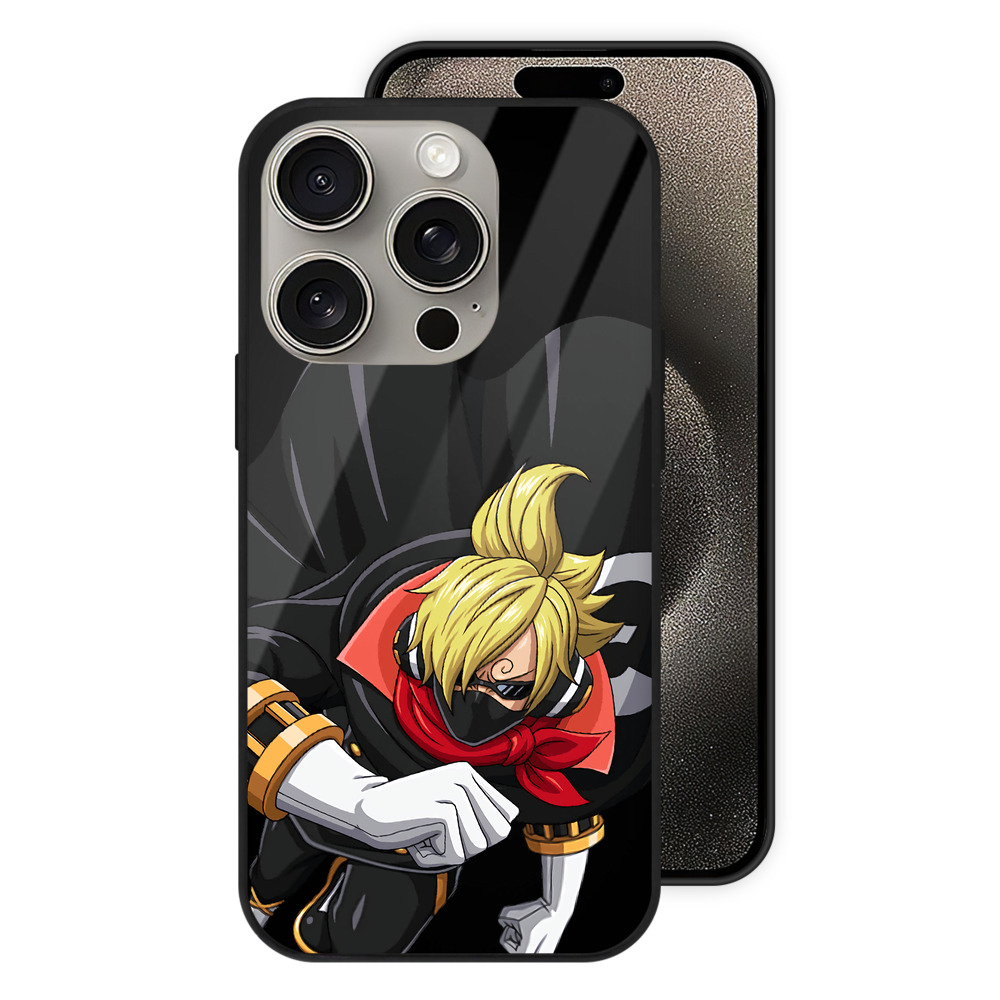 （画像用） ワンピース サンジ ONE PIECE Sanji 【iPhone15Pro対応】スマホケース 耐衝撃＆黄変防止 背面ガラス