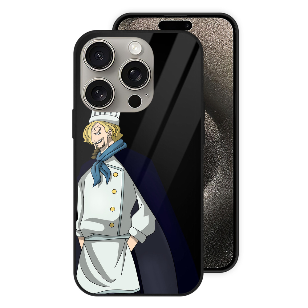 （画像用） ワンピース サンジ ONE PIECE Sanji 【iPhone15Pro対応】スマホケース 耐衝撃＆黄変防止 背面ガラス