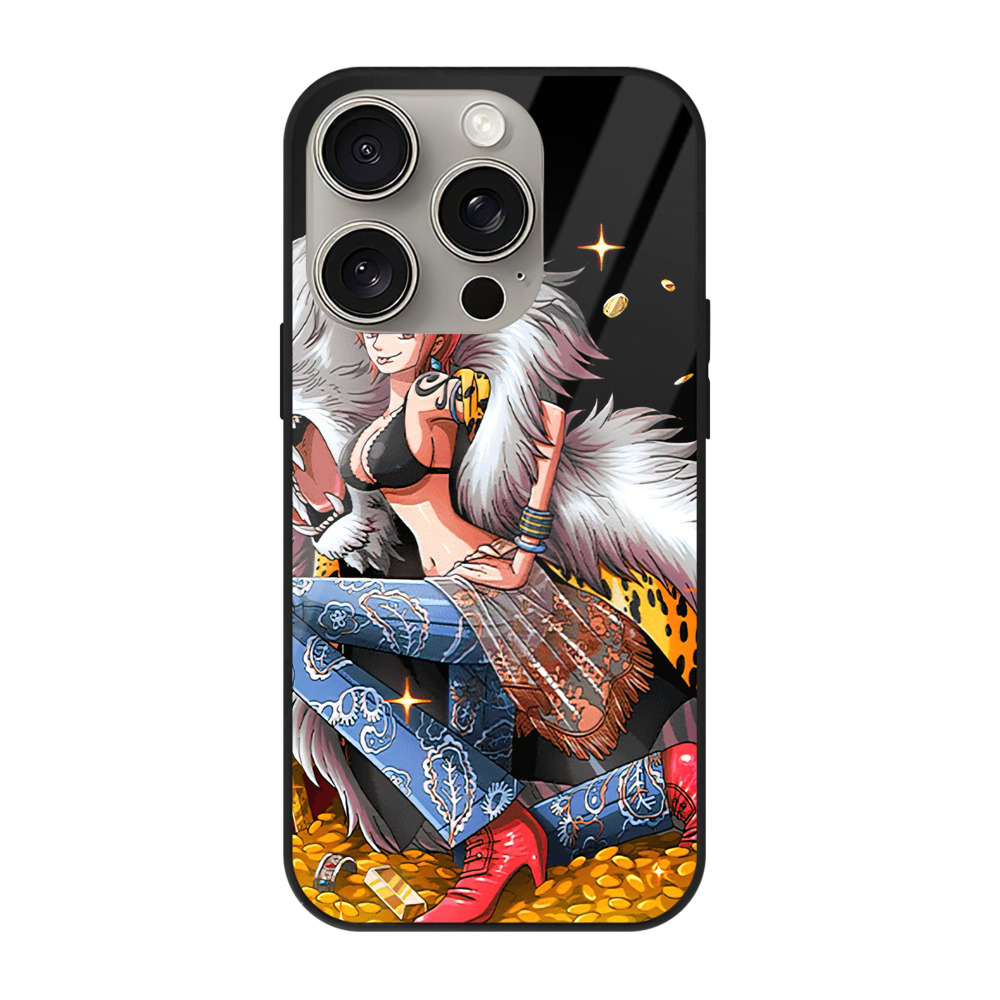 （画像用） ワンピース ナミ ONE PIECE Nami 【iPhone15Pro対応】スマホケース 耐衝撃＆黄変防止 背面ガラス