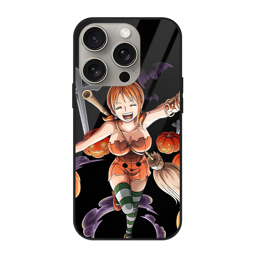 （画像用） ワンピース ナミ ONE PIECE Nami 【iPhone15Pro対応】スマホケース 耐衝撃＆黄変防止 背面ガラス