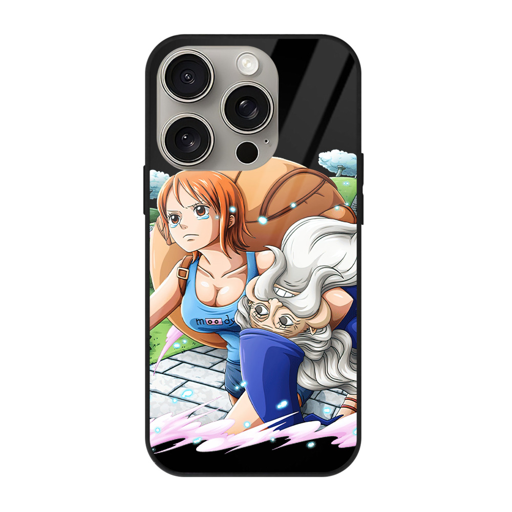 （画像用） ワンピース ナミ ONE PIECE Nami 【iPhone15Pro対応】スマホケース 耐衝撃＆黄変防止 背面ガラス