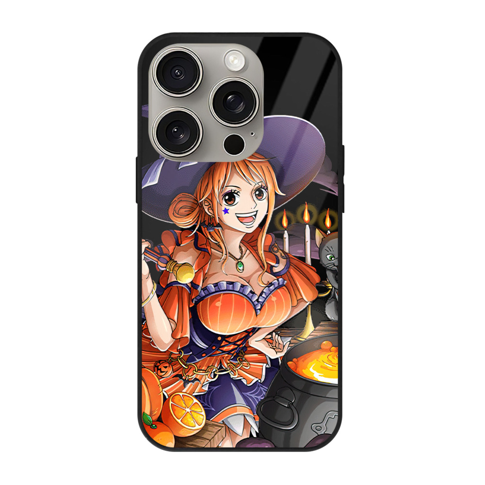 （画像用） ワンピース ナミ ONE PIECE Nami 【iPhone15Pro対応】スマホケース 耐衝撃＆黄変防止 背面ガラス