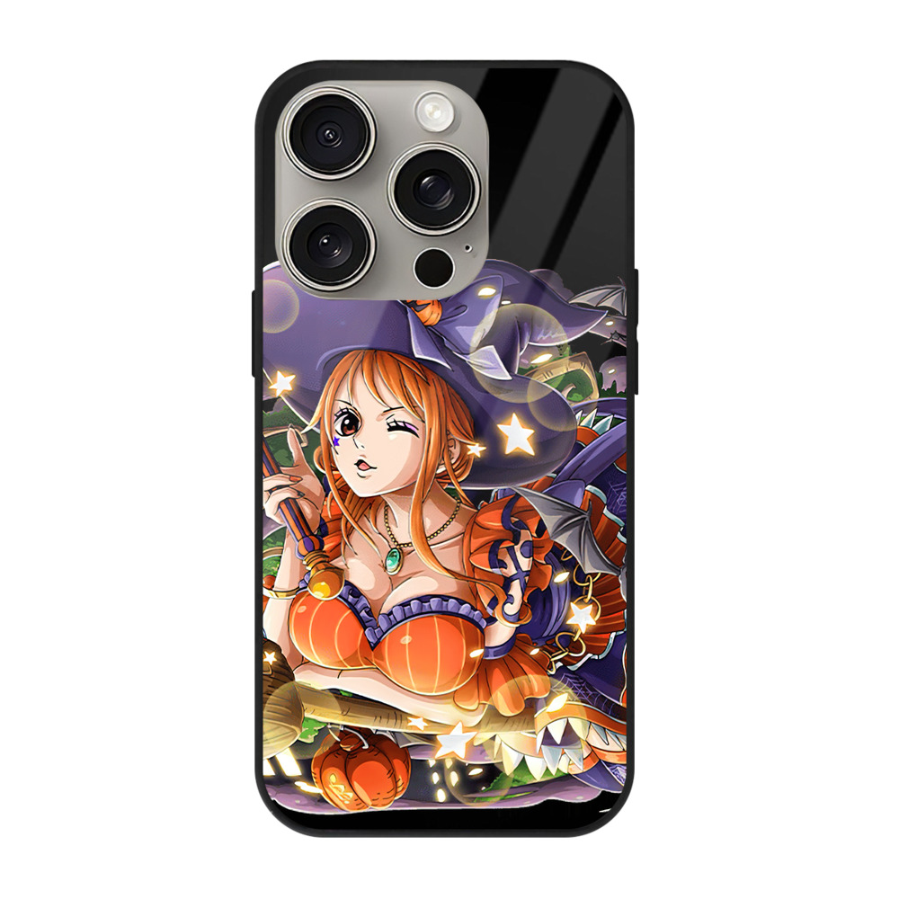 （画像用） ワンピース ナミ ONE PIECE Nami 【iPhone15Pro対応】スマホケース 耐衝撃＆黄変防止 背面ガラス