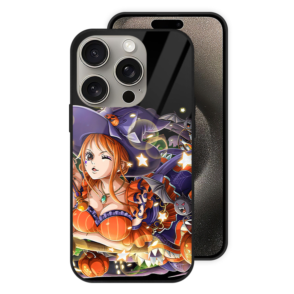 （画像用） ワンピース ナミ ONE PIECE Nami 【iPhone15Pro対応】スマホケース 耐衝撃＆黄変防止 背面ガラス