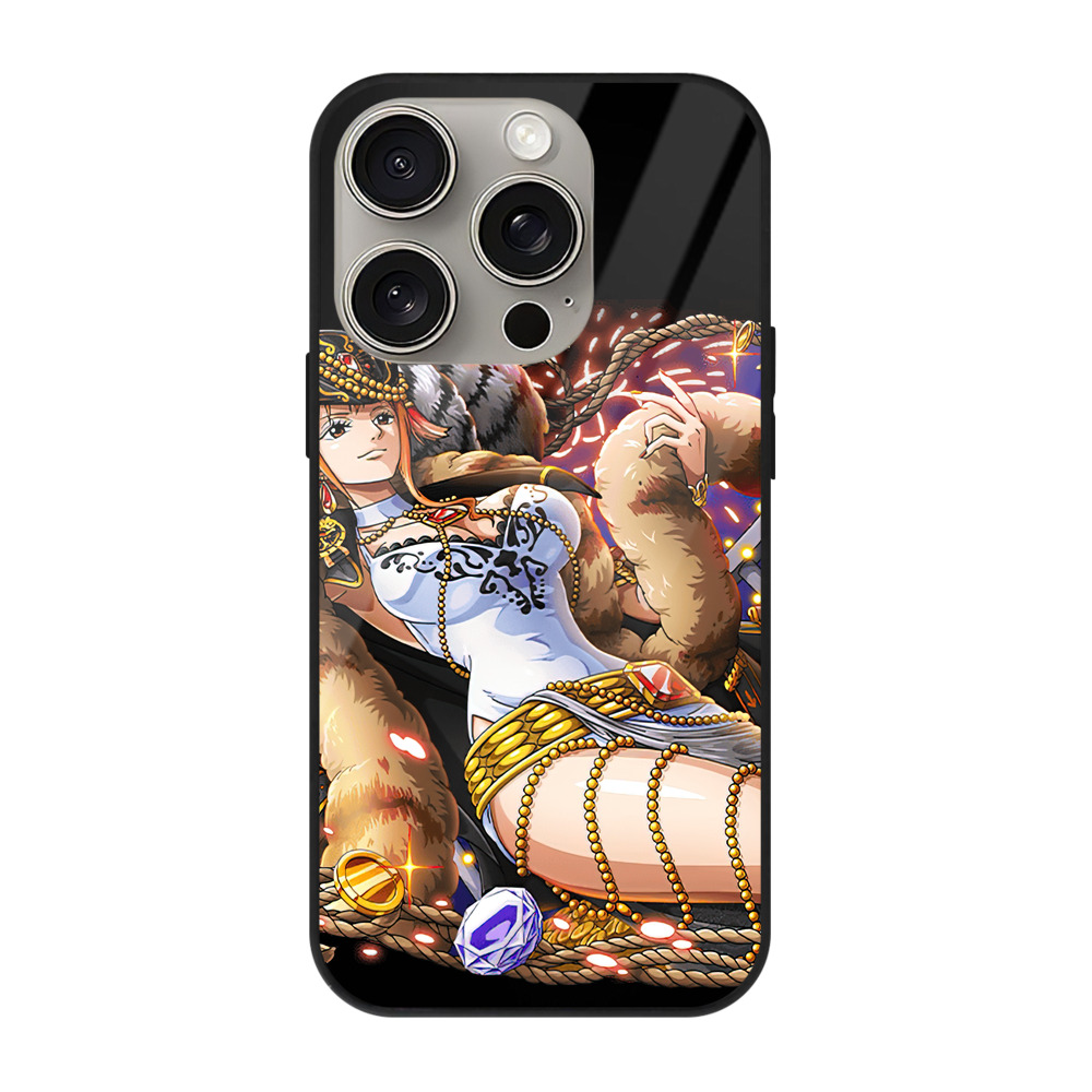 （画像用） ワンピース ナミ ONE PIECE Nami 【iPhone15Pro対応】スマホケース 耐衝撃＆黄変防止 背面ガラス