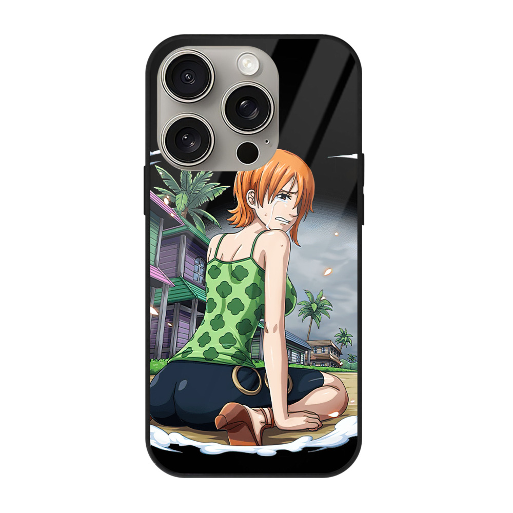 （画像用） ワンピース ナミ ONE PIECE Nami 【iPhone15Pro対応】スマホケース 耐衝撃＆黄変防止 背面ガラス