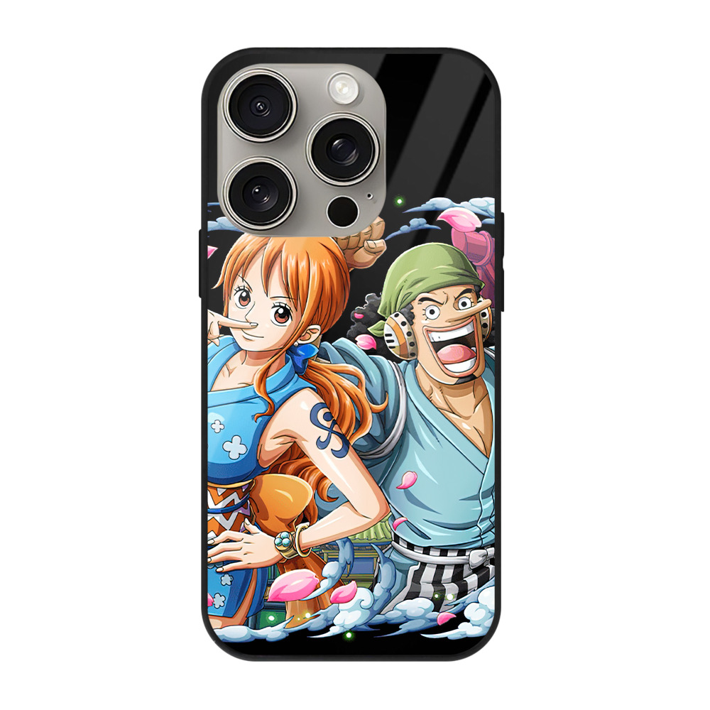 （画像用） ワンピース ナミ ONE PIECE Nami 【iPhone15Pro対応】スマホケース 耐衝撃＆黄変防止 背面ガラス