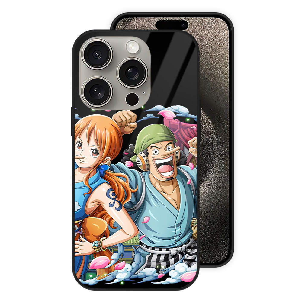 （画像用） ワンピース ナミ ONE PIECE Nami 【iPhone15Pro対応】スマホケース 耐衝撃＆黄変防止 背面ガラス