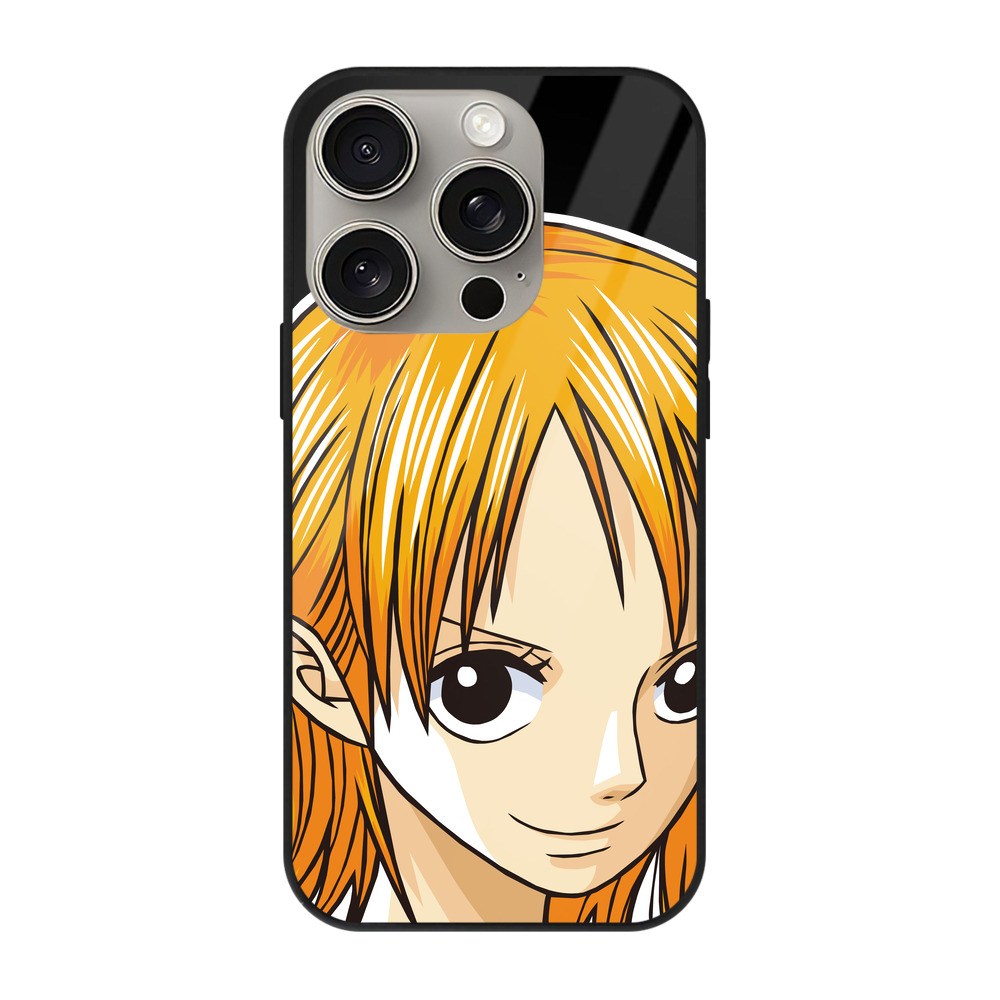 （画像用） ワンピース ナミ ONE PIECE Nami 【iPhone15Pro対応】スマホケース 耐衝撃＆黄変防止 背面ガラス